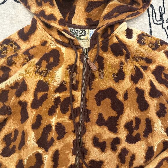 ✨🆕BNWOT!L.A.M.B. Vintage Y2K Rare “Are You Lamb Enough” Leopard Print Hoodie S✨ - Picture 5 of 11